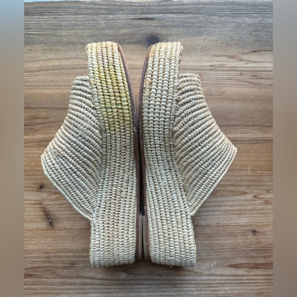 Carrie Forbes KARIM Woven Rafia Shoes Sandals 38 7.5 8 - Picture 11 of 12